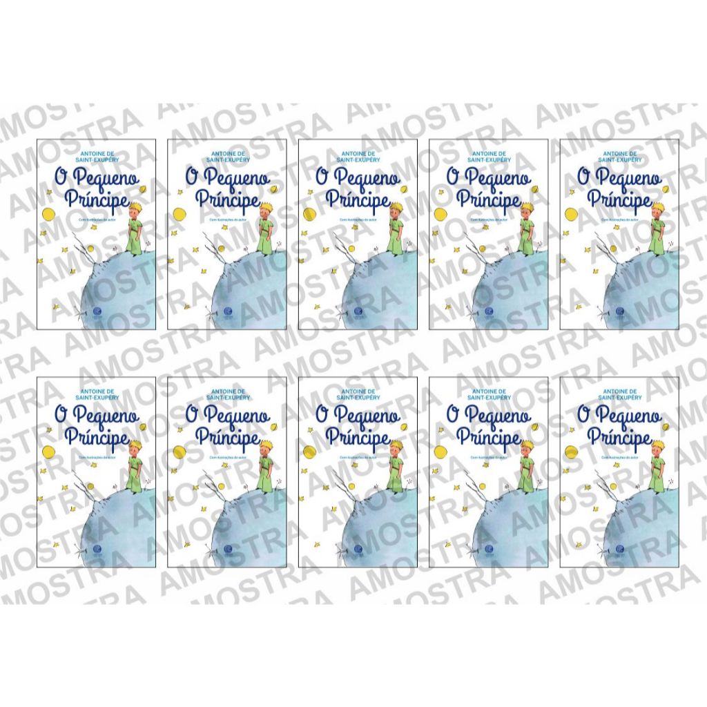 Papel Arroz Capa do Livro do Pequeno Príncipe 8cm(altura) x 5cm(largura) com 10 unidades