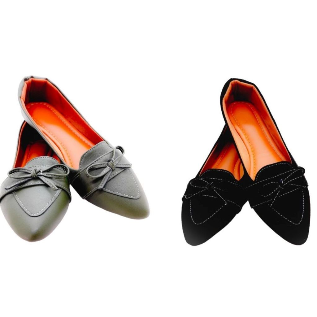 2 Pares Mocassim Feminino Elegante Casual Bico Fino Bico Quadrado Confortável Macio Antiderrapante