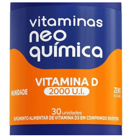Kit Com 4 Frascos Vitamina D 2000UI Neo Quimica Com 30cpr Cada Total 120cpr