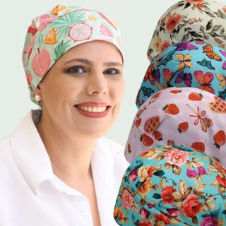 Touca Feminina Cirúrgica Com Elástico Enfermagem Gorro Veterinária Cozinha Boleira Odonto em Oferta na Shopee