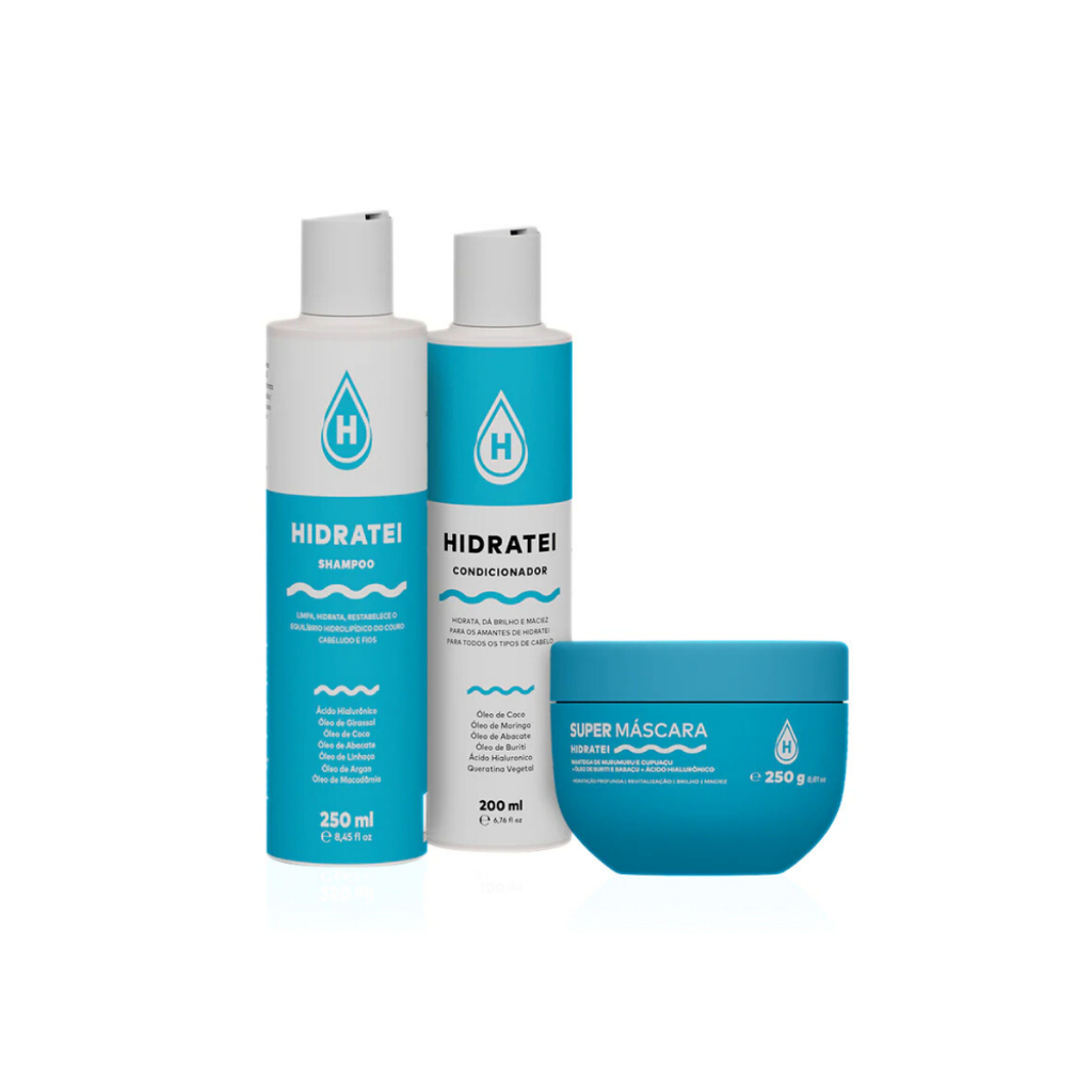 Kit Hidratei Shampoo e Condicionador + Super Máscara 250g em Oferta na Shopee