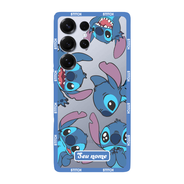 Capinha para Samsung S25 Ultra Anti Impacto Personalizada - Lilo e Stitch - Stiti Transparente com nome