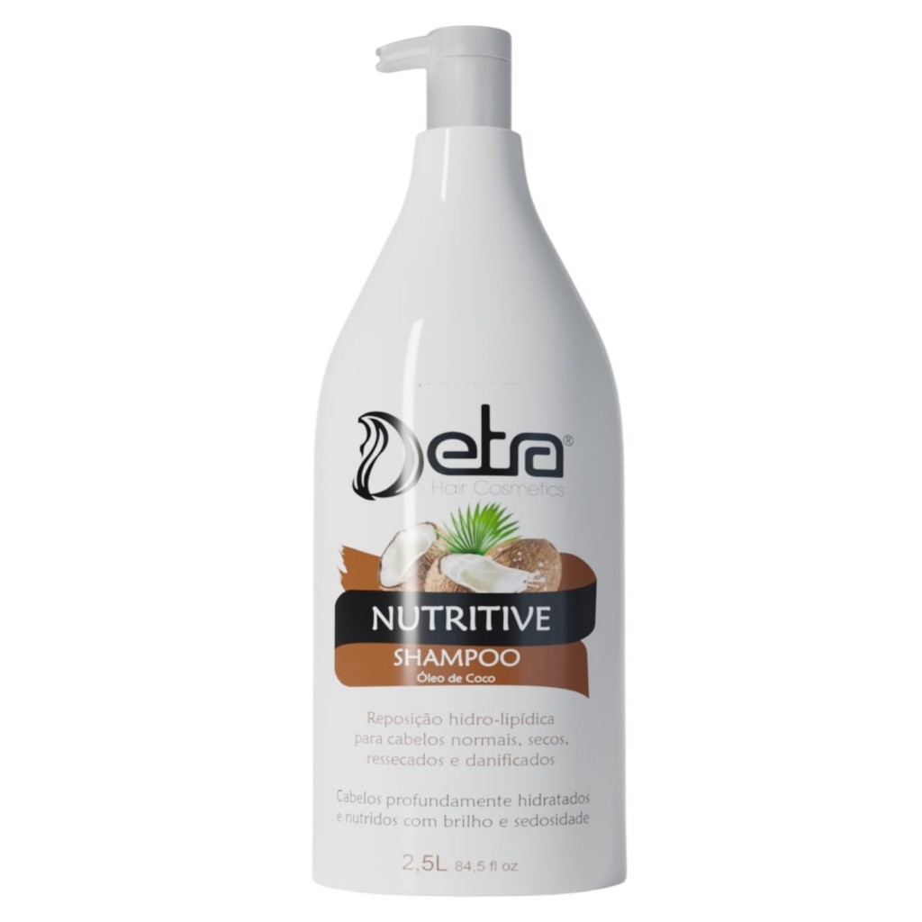 Shampoo Nutriçao  Óleo De Coco 2,5 L- Detra Hair Cosmetics