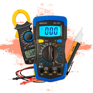 Kit 3x1 Multimetro Digital Alicate Amperímetro + Multimetro + Caneta Tensão Alerta Som em Oferta na Shopee