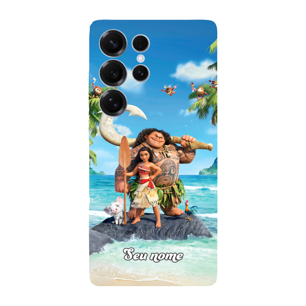 Capinha para Samsung S25 Ultra Anti Impacto Personalizada - Moana com nome
