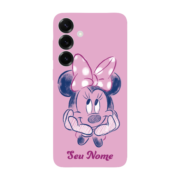 Capinha para Samsung S25 Anti Impacto Personalizada - Minnie com nome