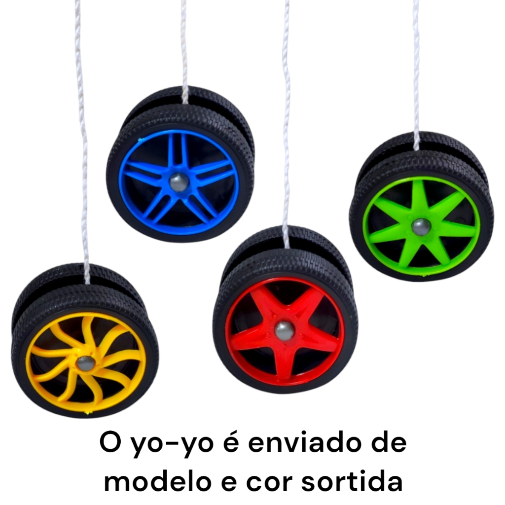 Kit 10/20/30 Super Yo-yo Ioiô Roda de Carrinho de Corrida Brinquedo Infantil Colorido Divertido