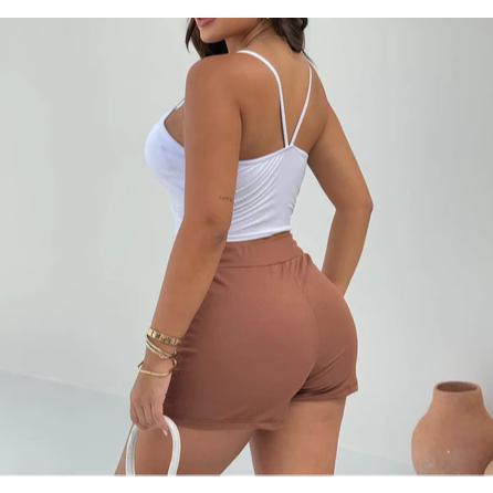 Cropped Feminino Canelado, Regata Feminina - Top Camiseta Básica Com Bojo Alça Crooped Regatinha Cropet Canelada