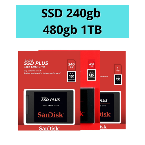Sandisk SSD 240gb/256gb/480gb/500gb/512gb/960/HD EXTERNO 1tb Toshiba/Gigabyte/Crucial/Adata/Wd Green
