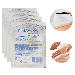 Kit 4 Curativo De Gaze Rayon Embebida Com Oleo De Girassol 7,5x7,5 Pielsana em Oferta na Shopee