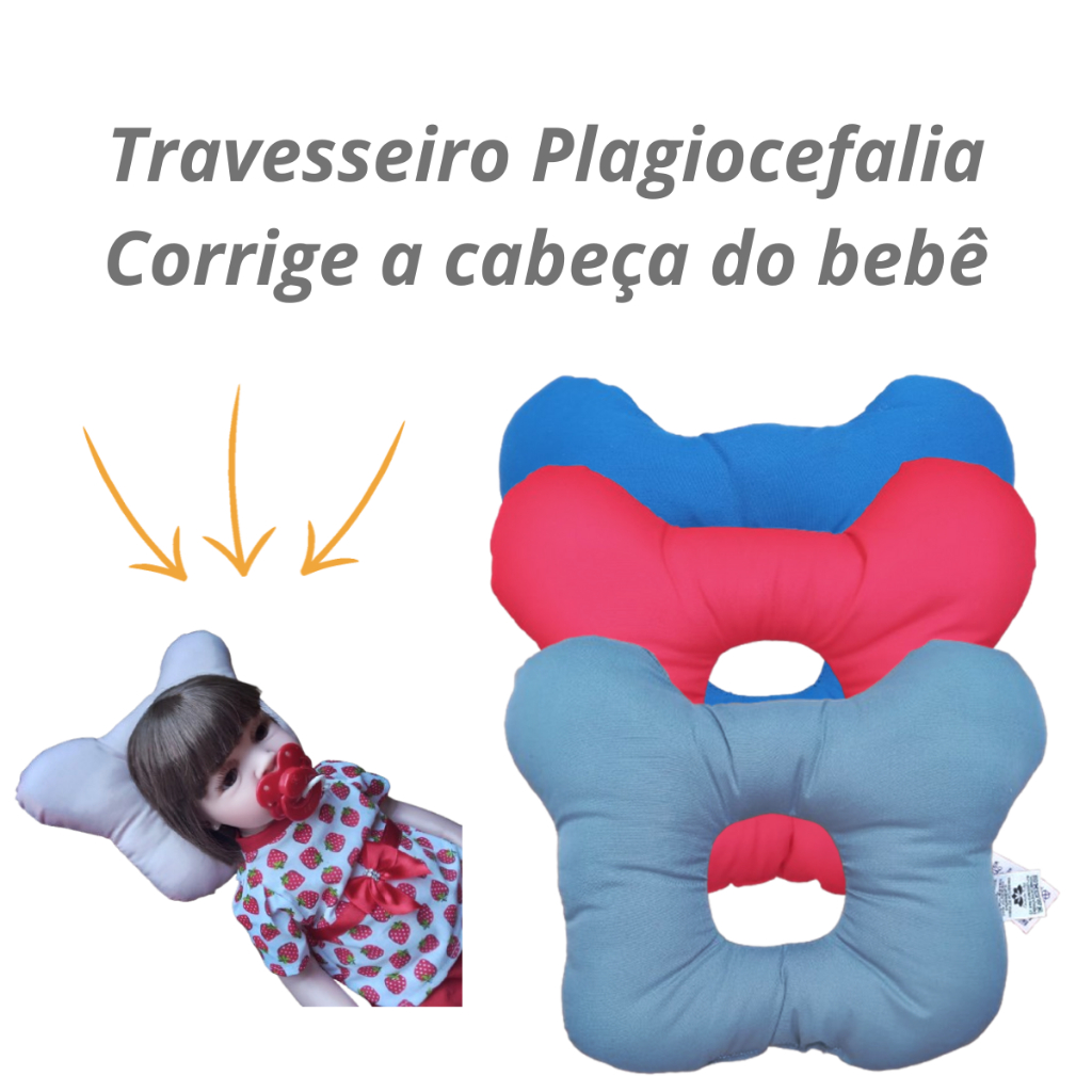 Travesseiro Plagiocefalia Para Bebe Com Cabeça Chata Travesseiro Anatomic Prevenção /tratamento Cabeça Chata Varias Core em Oferta na Shopee
