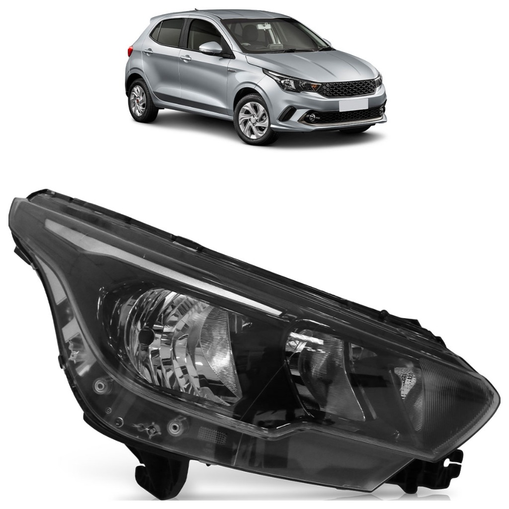 Farol Dianteiro Argo 2018 2019 2020 2021 Máscara Negra