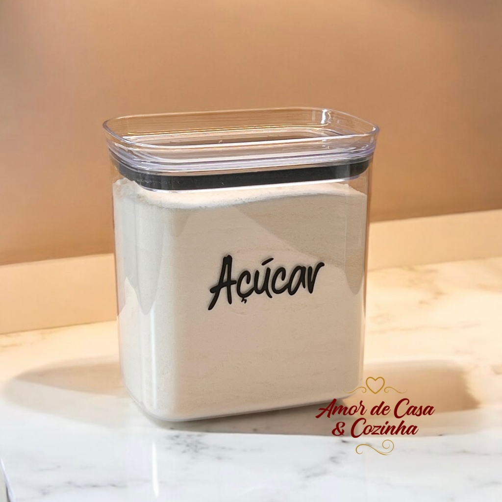 POTE PERSONALIZADO HERMÉTICO RETANGULAR SEAL 1,5 L em Oferta na Shopee