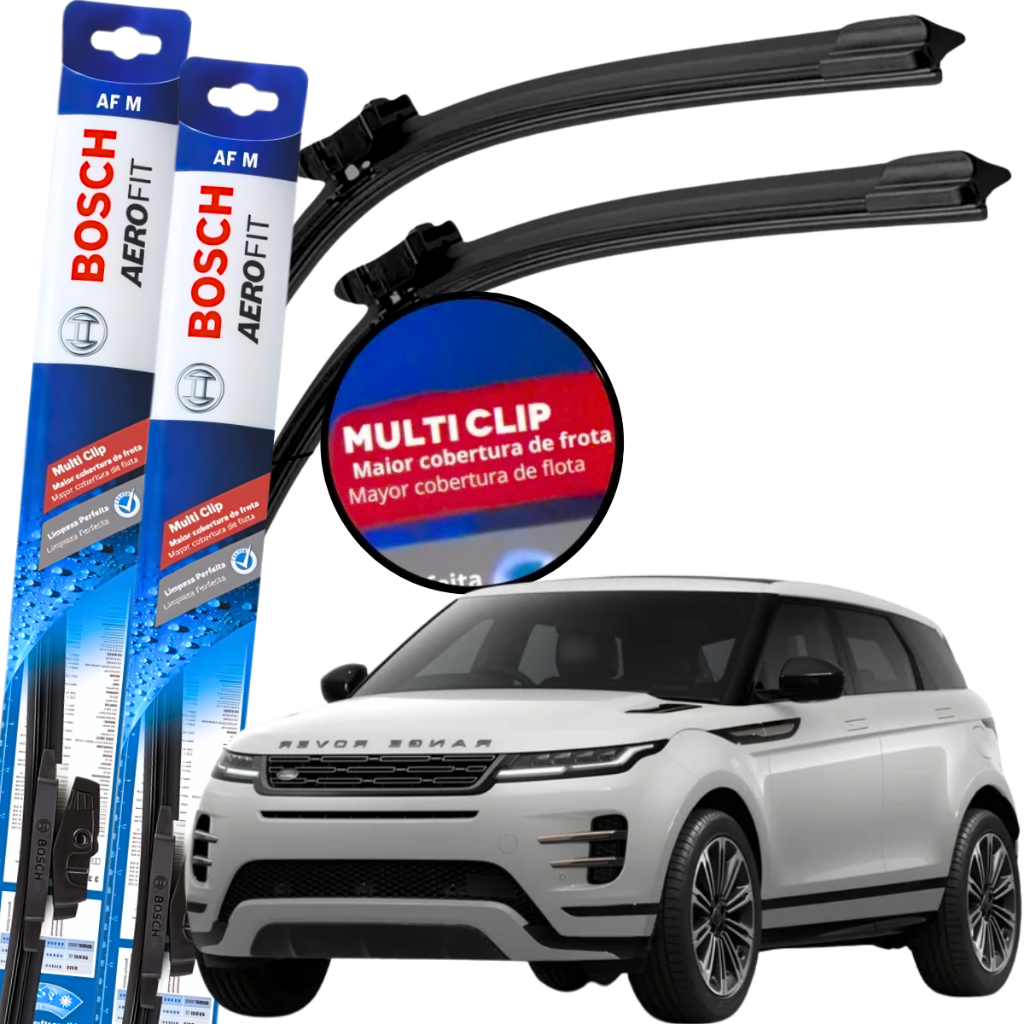 Par Palheta Limpador Parabrisa Original Bosch Multiclip Range Rover Evoque 2019 à 2025 em Oferta na Shopee