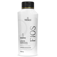 Triskle Fios Porcelana Shampoo Lisos Perfeitos Hidratação Antiumidade Antifrizz 500ml