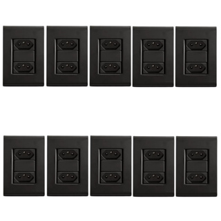 Kit 10 Conjunto Tomada Dupla 20A Tramontina Liz Grafite com Nota Fiscal em Oferta na Shopee