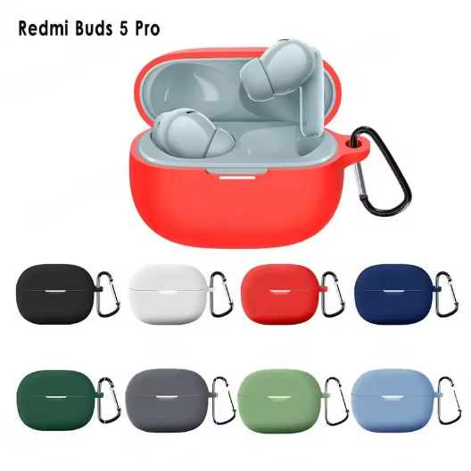 Capa de Silicone Impermeável para Xiaomi Redmi Buds 5 Pro, Soft Shell protetora, fone de ouvido Bluetooth em Oferta na Shopee
