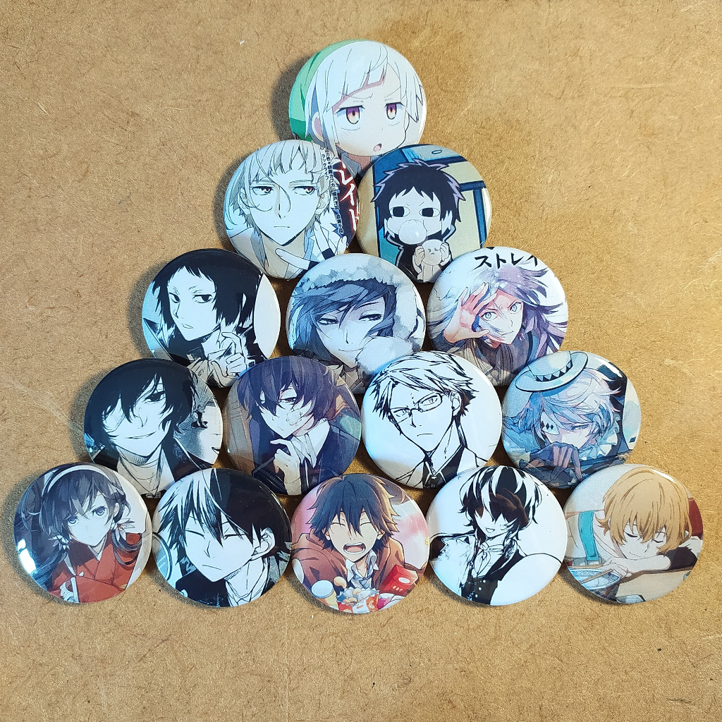 Bottons BSD Bungo Stray Dogs 3.2 cm