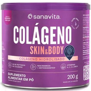 Colágeno Skin Sanavita Morango com Açaí 200g em Oferta na Shopee