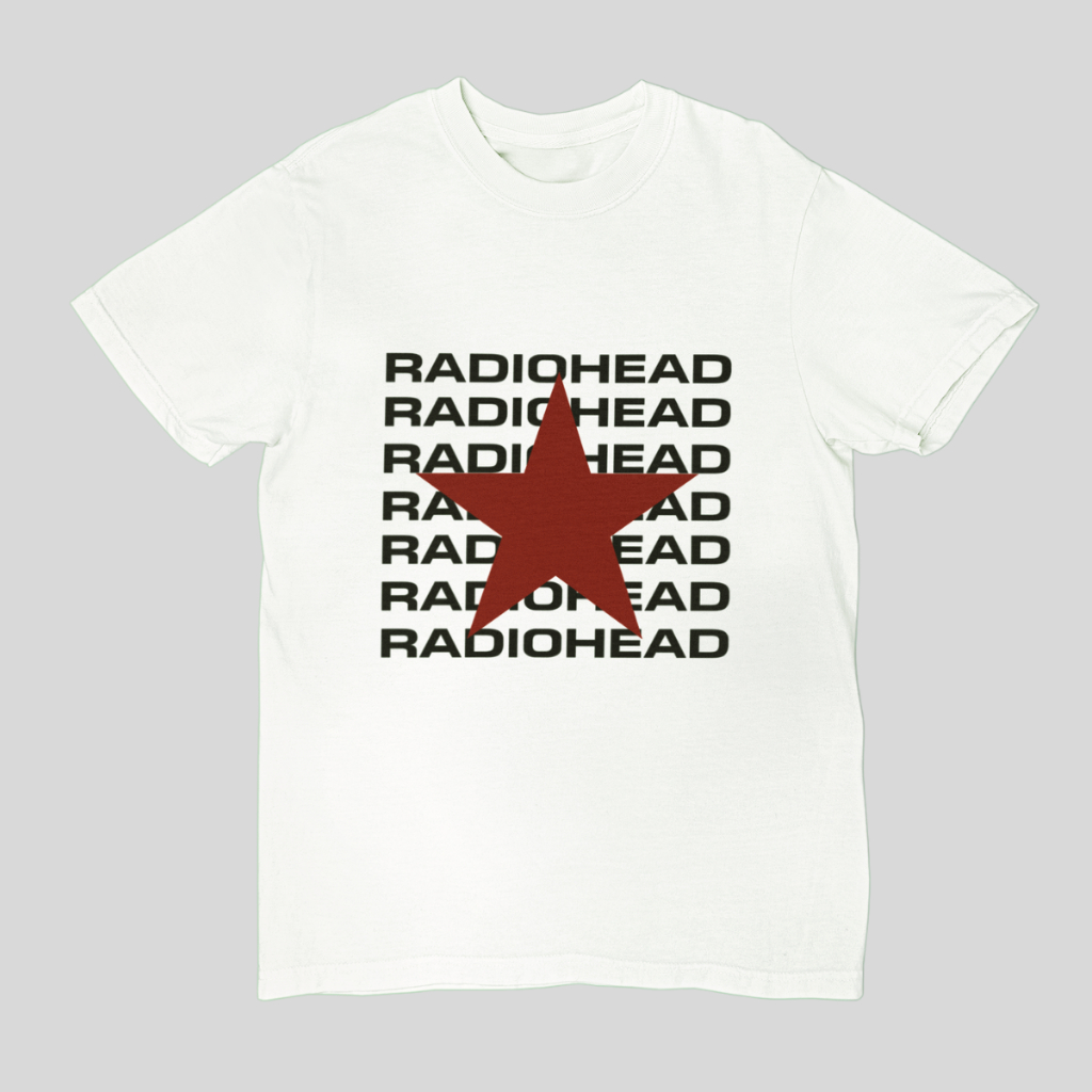 Camiseta Estampada Unissex Banda Radiohead Em Algodão Streetwear Banda Rock
