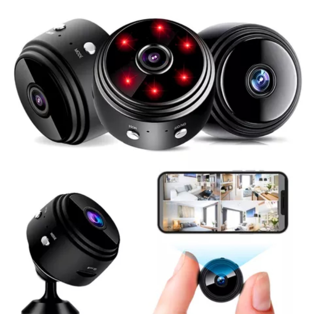 Babá Mini Câmera Espiã A9 Wifi Com Sensor E Visão Noturna Hd Voz Baba eletrônica