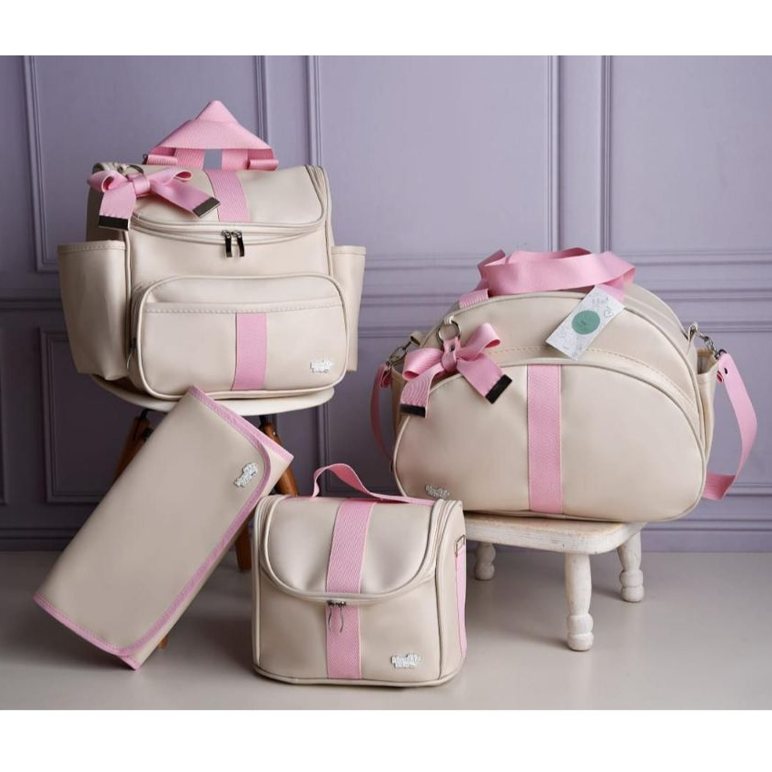 Kit maternidade Com Malinha Baú lisa 4 peças para menino/ menina