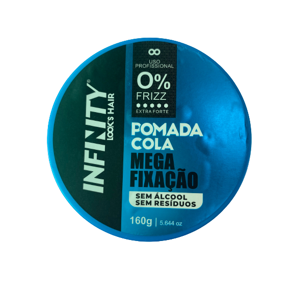 03 Pomadas Cola Incolor Modeladora Infinity Look's Hair 160g