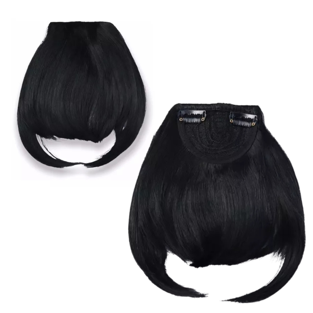 Franja Falsa Fake Cabelo Sintético Franjinha Aplique Tic Tac Premium Natural