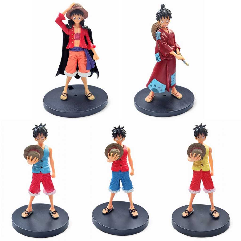 Boneco Luffy Anime One Piece Pvc 18cm C/ Base Action Figure Colecionável.