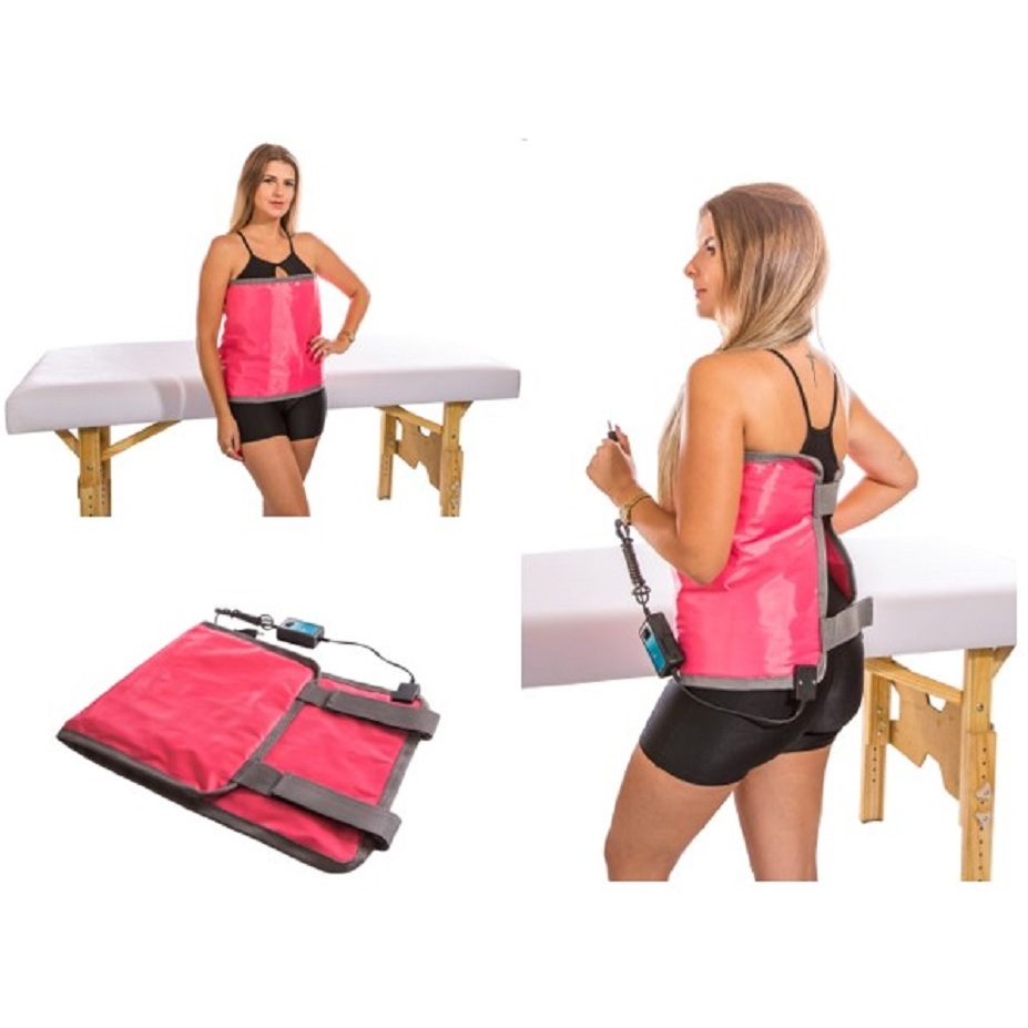 Manta Térmica Elétrica Cinta Lombar Abdominal Redutora Estética Infravermelho 80x35 cm