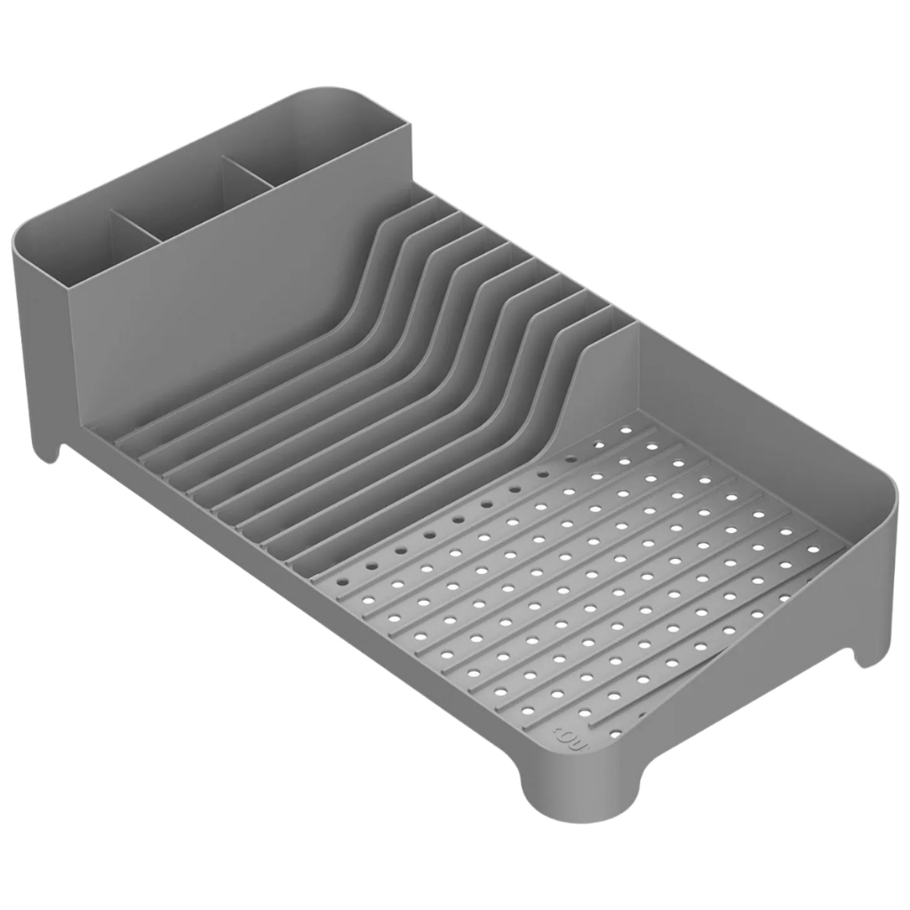 Escorredor Organizador de Louças 8 Pratos E Talheres Trium Compact  Cinza Chumbo OU em Oferta na Shopee