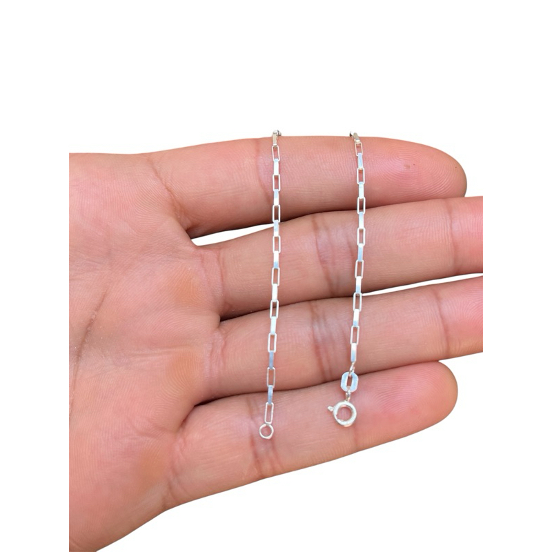 Pulseira Masculina De Prata Pura 925 cartie fininha - 1 mm 21cm em Oferta na Shopee