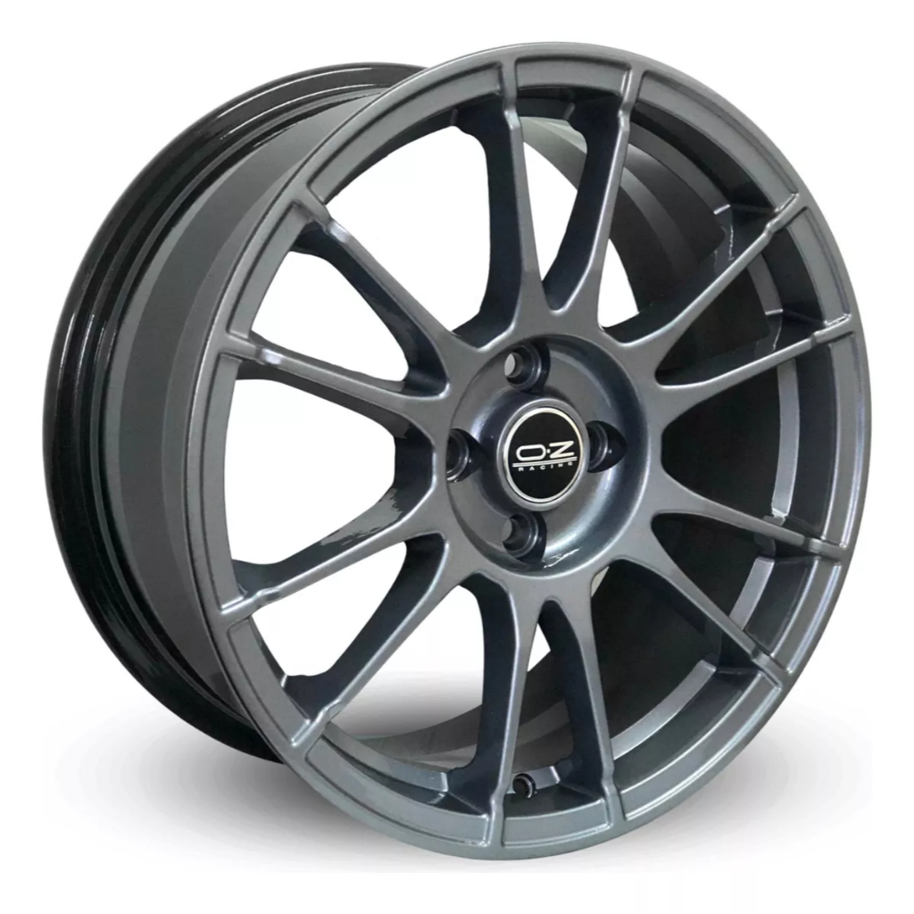 Kit 4 Rodas  Aro 17 4X100 Racing OZ Turismo Cromo Escuro Scorro S251