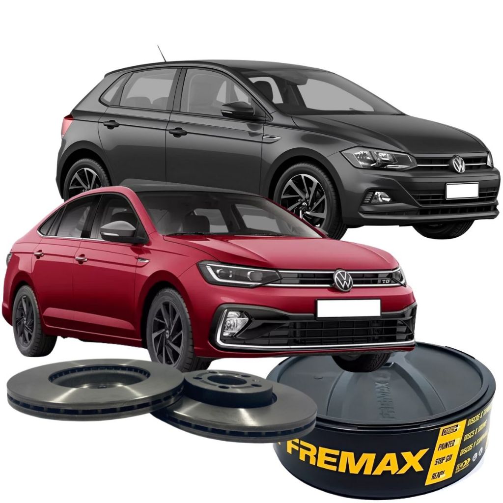 Par Disco Freio Novo Dianteiro Ventilado Vw Polo Virtus
