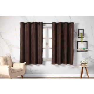 Cortina Blecaute Blackout PVC Com Voil xadrez 1 Parte 1,40 Larg × 1,70Alt / 2,00 X 1,40