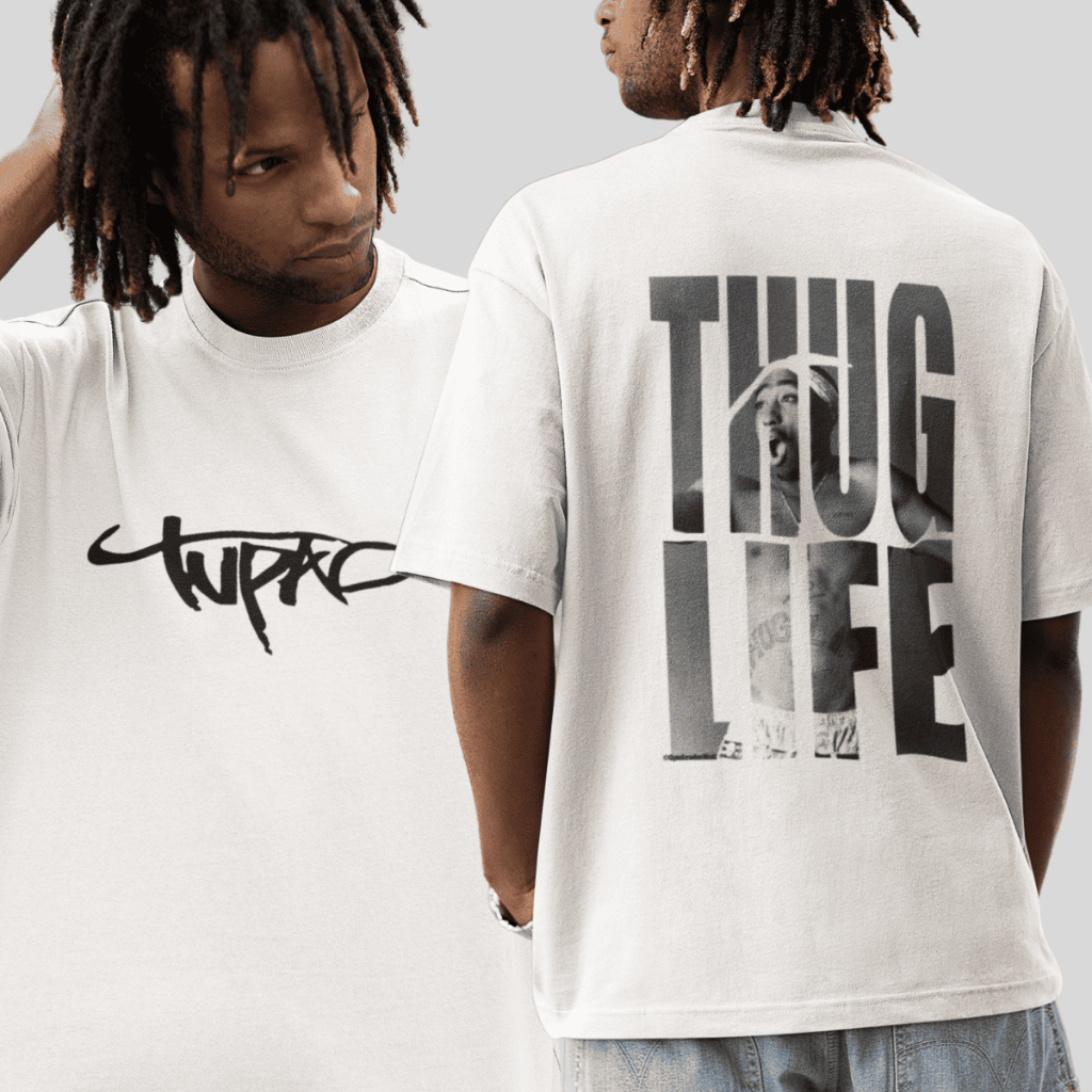 Camiseta Tupac Thug Life Estampada Rap Unissex Camisa Masculina Feminina 2Pac