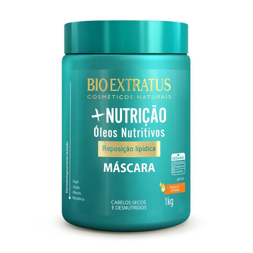 Mascara + Mais Nutrição Bio Extratus – Reposição lipídica Cabelos secos 1kg