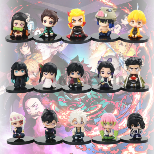 Boneco Kimetsu no Yaiba Demon Slayer Anime Action Figure Decoração Miniatura Tanjirou/Nezuko/Zenitsu/Inosuke/Rengoku em Oferta na Shopee