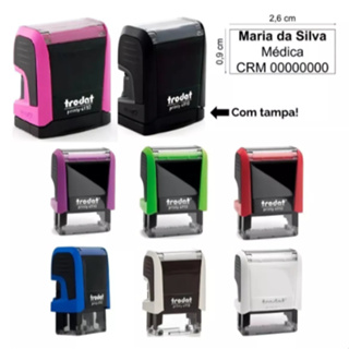 Carimbo Personalizado com dados ENVIO RÁPIDO Trodat 4910 26x9mm - Professor Médico Enfermagem em Oferta na Shopee