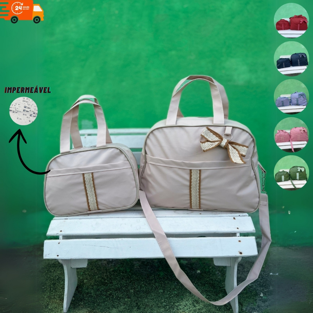 Bolsa maternidade kit 2 peças melhor custo beneficio para Bebê Completo e para Todas as Oc...