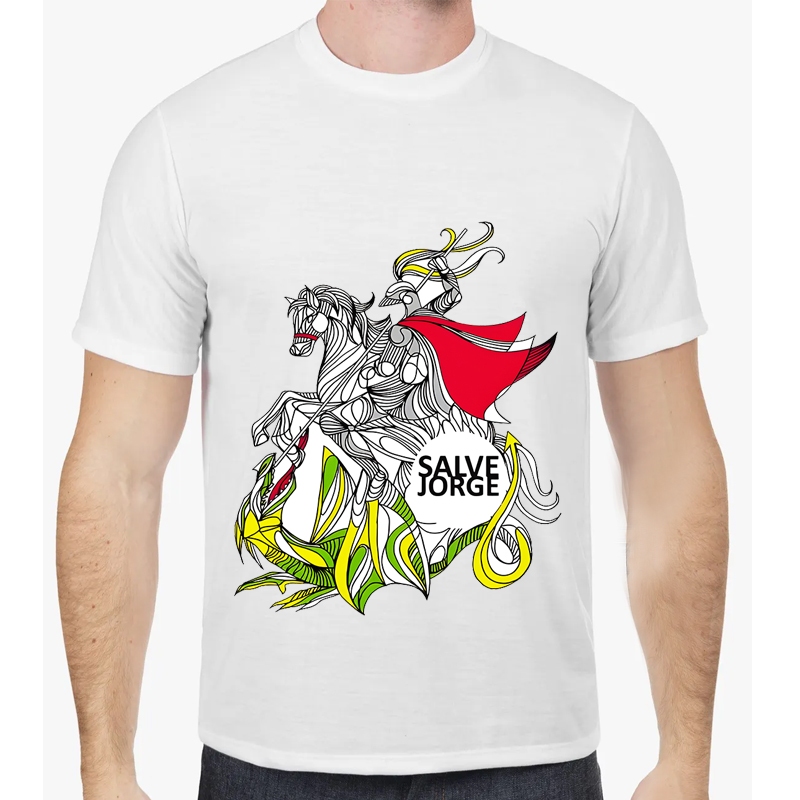Camisa estampada SÃO JORGE - OGUM ( CAMISA TRADICIONAL E BABY LOOK ) (🚨LEIA A DESCRIÇÃO🚨)