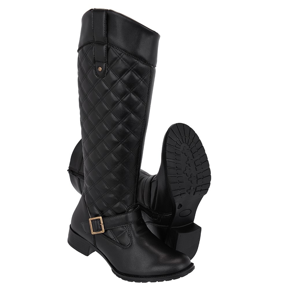 Bota Montaria Feminina Cano Alto Estilo E Conforto em Oferta na Shopee