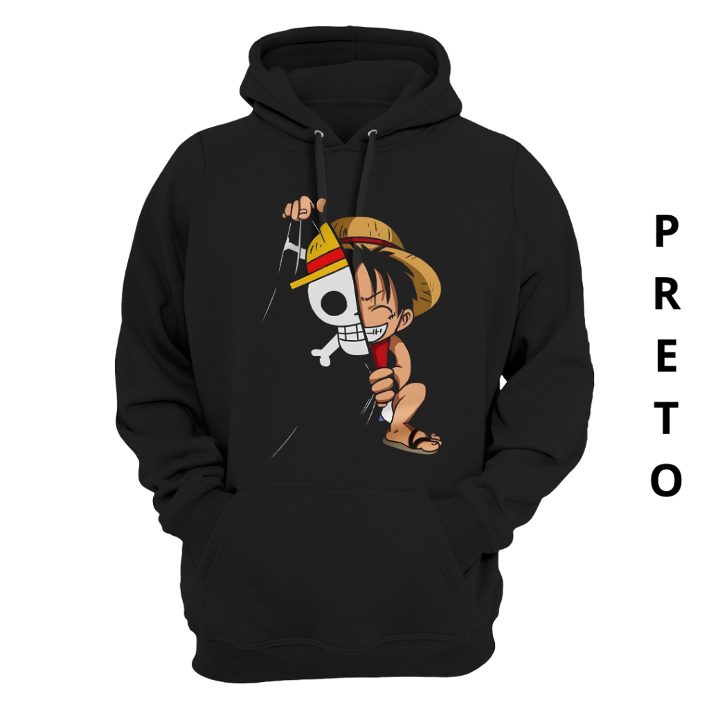 Moleton Unissex One Piece/Caveira Blusa De Frio De Envio Rapido