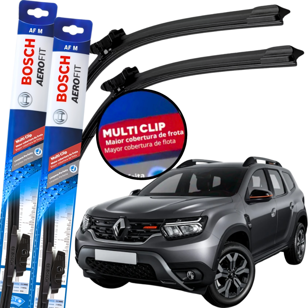 Par Palheta Limpador Parabrisa Original Bosch Multiclip Renault Duster 2021 à 2025 em Oferta na Shopee