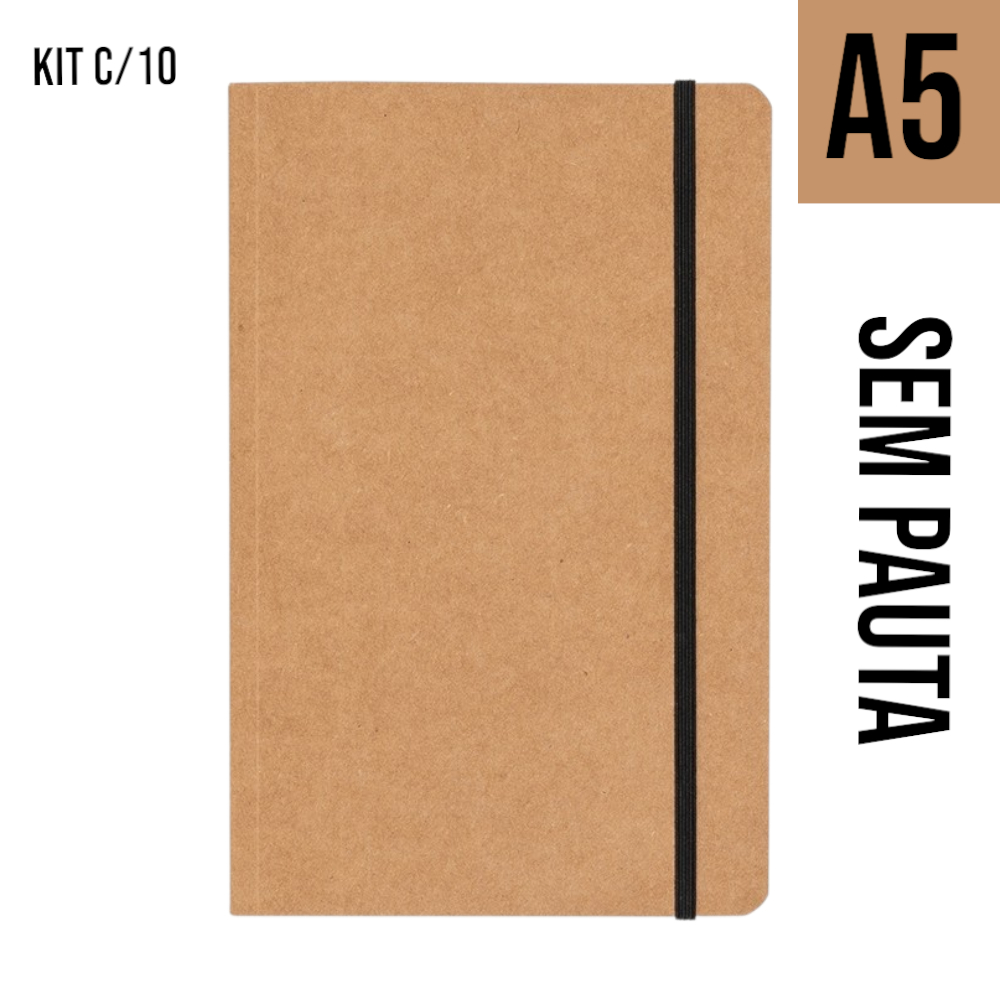 10 Caderneta Bloco Caderno Moleskine em Kraft Sem Pauta 80 Páginas Amareladas Bullet Journal KIT em Oferta na Shopee