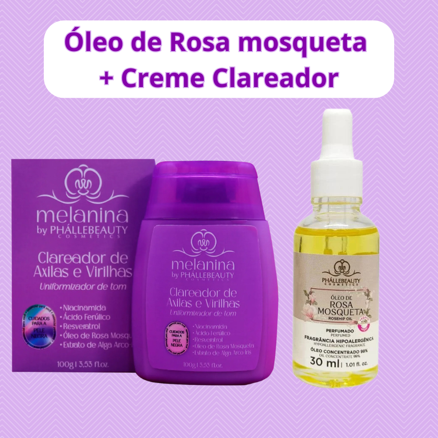 Kit Clareador Phallebeauty - Clareador de Virilha e Serum Rosa Mosqueta em Oferta na Shopee