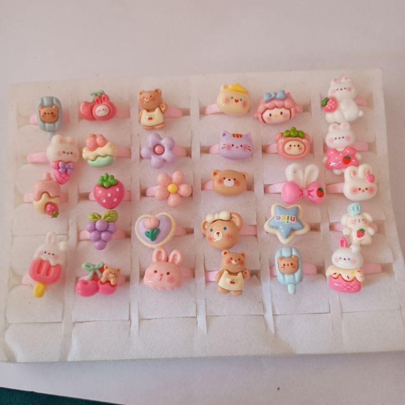 kit 5 Anéis Infantil Regulavel Anel em Oferta na Shopee