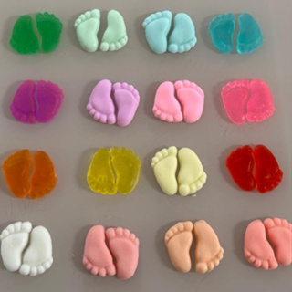 Kit 100 mini Sabonete Pezinho 3,5cm ( 50 Pares ) chá revelação bebe em Oferta na Shopee