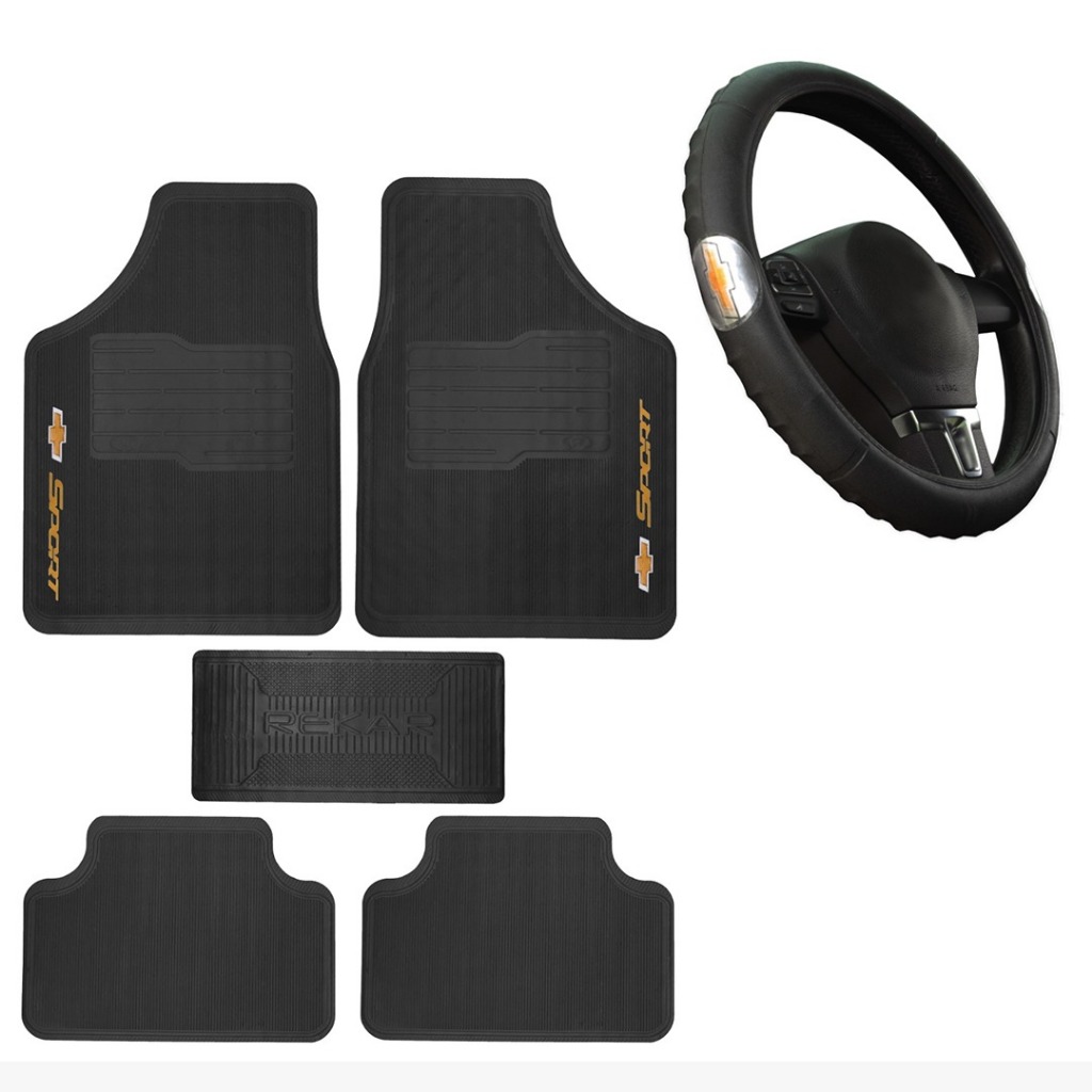 tapete personalizado automotivo Chevrolet + Capa de volante em Oferta na Shopee
