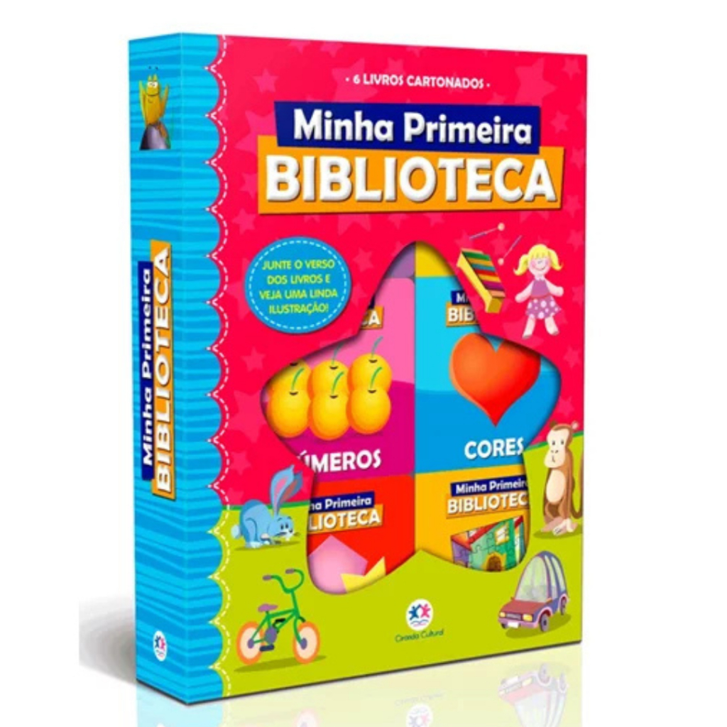 Box com 6 Minilivros | Minha Primeira Biblioteca em Oferta na Shopee